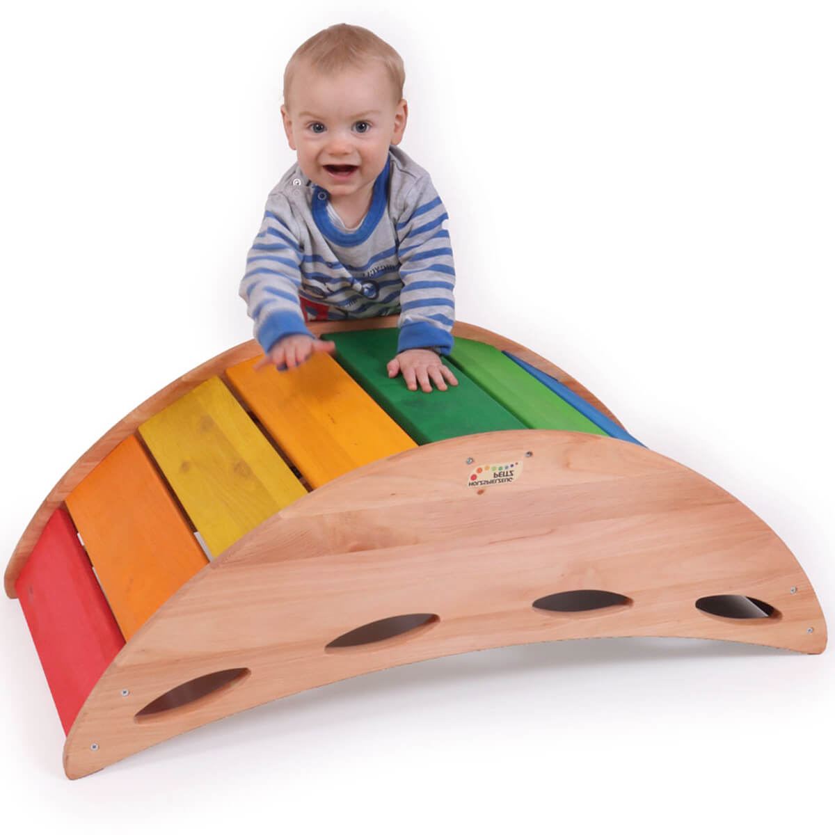 Montessori Regenbogenwippe aus Holz