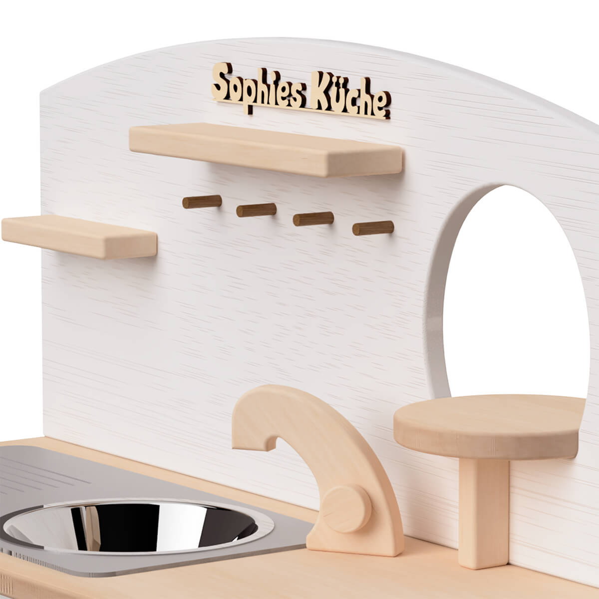 Spielzeugküche Cinderella - Personalisierbar mit 3D Holz Buchstaben