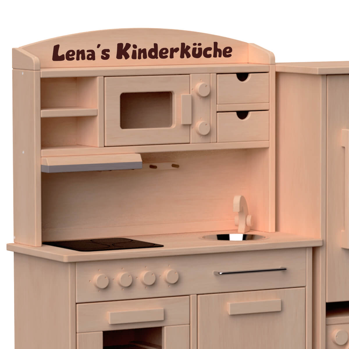 Gretel Kinderküche Set mit Waschmaschine - Personalisierbar per Laser Gravur