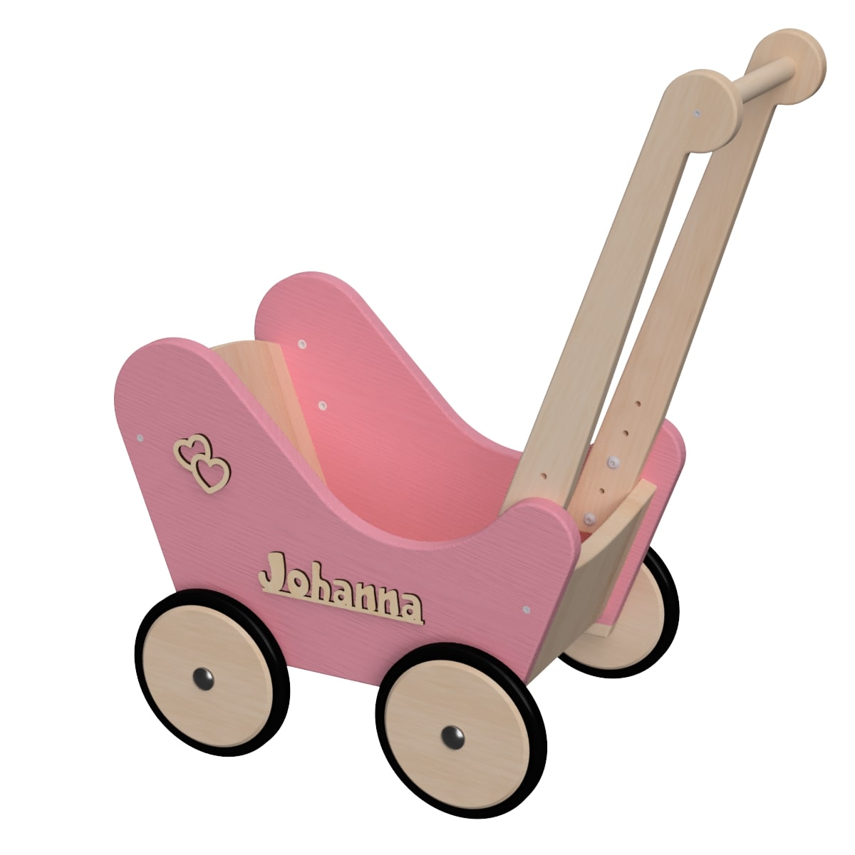 Puppenwagen rosa/pink personalisiert