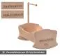 Preview: Puppenbett Wiege personalisiert per 3D Holz Buchstaben