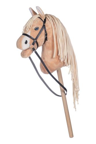 Hobby Horse hellbraun mit langer Maehne und abnehmbarer Trense