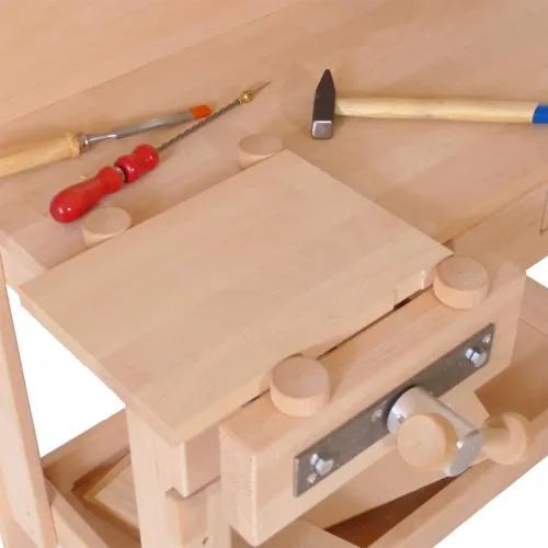 Werkbank für Kinder aus online Schraubstock Holz mit » kaufen