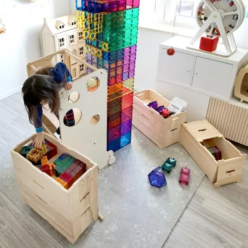 Aufbewahrungsbox aus Holz - zur Aufbewahrung vieler Spielzeuge