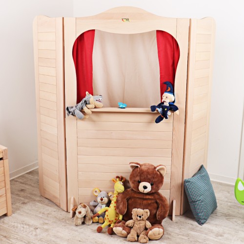 Preview: SP Kasperletheater FINN klappbar aus Holz für Kinder ab 2 Jahre Marionetten- Puppentheater 2.Wahl Preview: SP Kasperletheater FINN klappbar aus Holz für Kinder ab 2 Jahre Marionetten- Puppentheater 2.Wahl