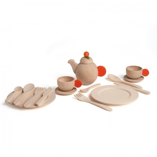 Preview: 23-teiliges Koch- & Geschirrset aus Holz für die Kinderküche Preview: 23-teiliges Koch- & Geschirrset aus Holz für die Kinderküche