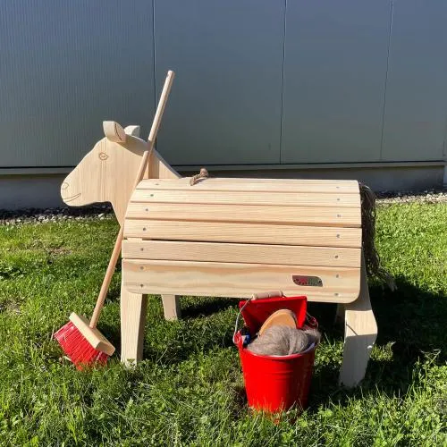 Kinder Schaf groß zum draufsitzen für den Garten aus Massivholz | Outdoor Spielzeug