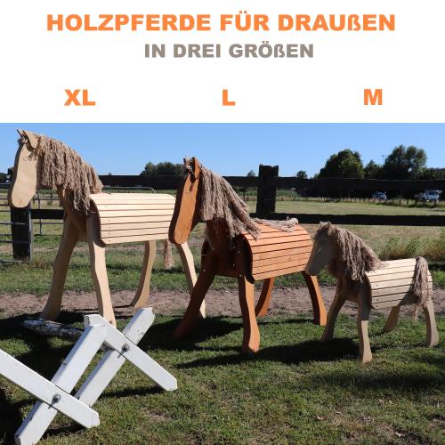 Holzpferd incl.Stall top und Zubehör handmade