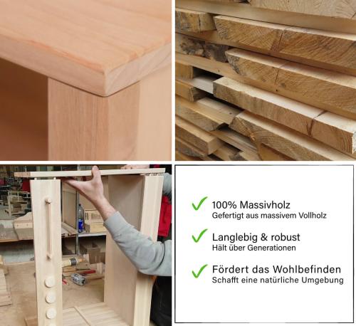 Einblicke in die Holzproduktion - Massives Vollholz - 100 % Naturprodukt