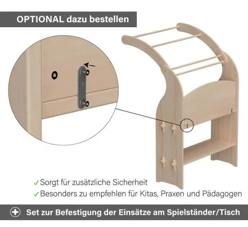 Backofen Mikrowelle Einsatz weiß - Befestigung Set für zusätzliche Sicherheit