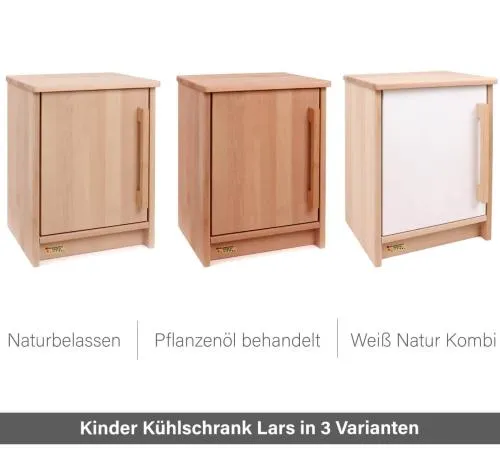 Kinder Kühlschrank Varianten - Natur, Pflanzenöl behandelt oder weiß natur Kombination