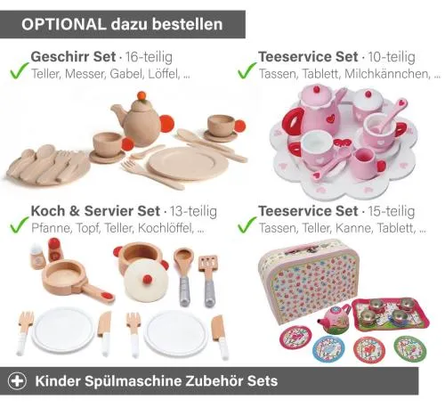 Kinder Spülmaschine - Zubehör - Geschirr Set, Teeservice Set und/oder Koch & Servier Set