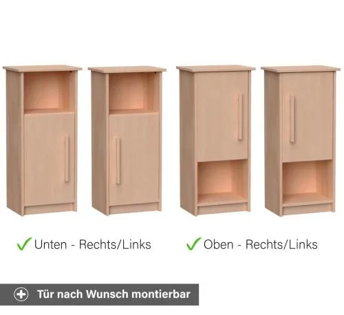 Kinderküche Beistellschrank - Tür nach Wunsch rechts/links/oben/unten montierbar