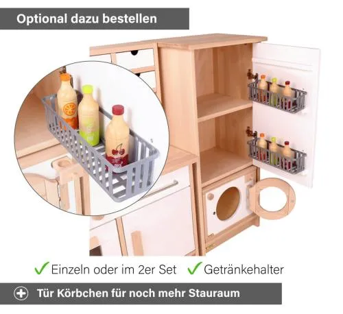 Beistellschrank - Körbchen einzeln oder im 2er Set als Getränkehalterung optional dazu bestellen