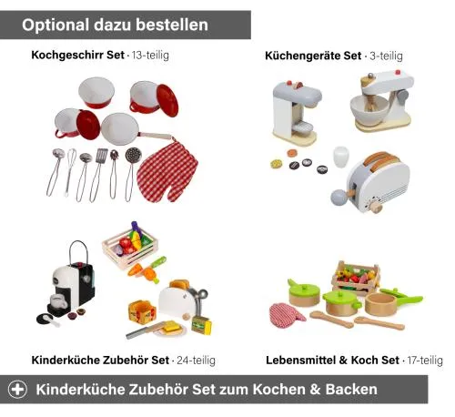 Kinderküche Cinderella - Zubehör - Kochgeschirr Set, Küchengeräte Set, Kinderküche Set und/oder Lebensmittel Set