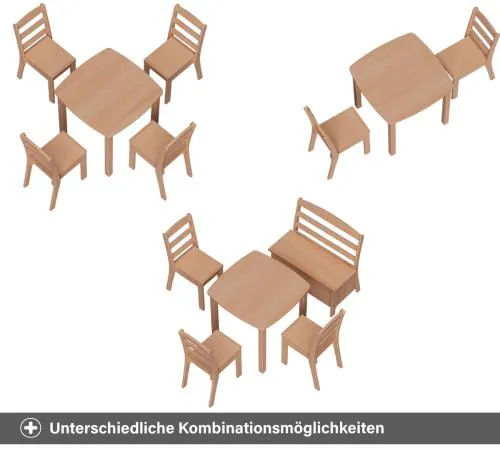 Kinder Sitzgruppe - Kombinationsmöglichkeiten