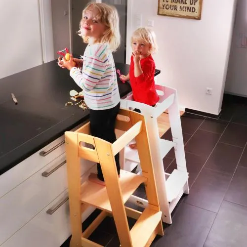 Montessori Lernturm weiß für Kinder ab 1 Jahr