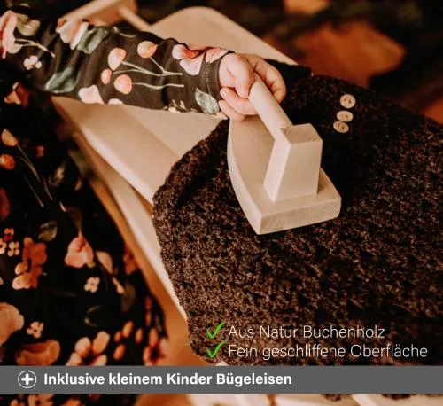 Kinder Bügelbrett - Inklusive kleines Bügeleisen