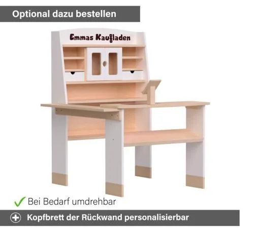 Kaufladen Theke Emma - Personalisierbar per Laser Gravur