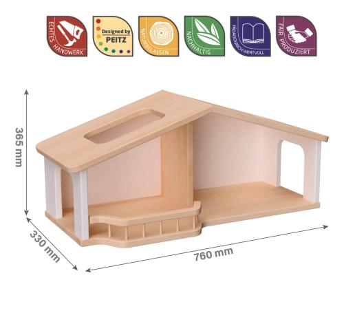 Puppenhaus weiß Abmessungen