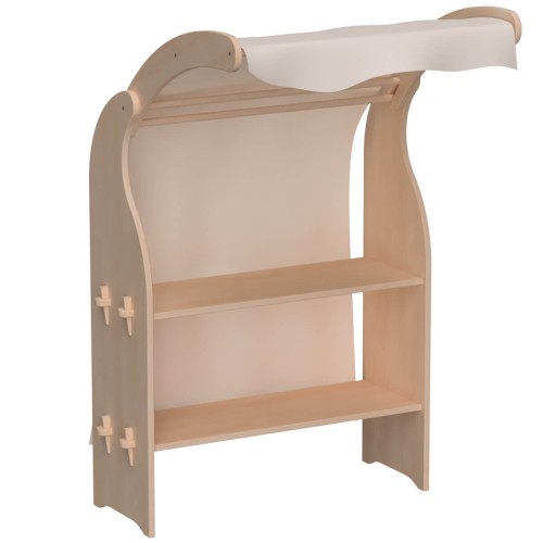 Preview: Spielständer Küche Set mit Theke aus Erle Preview: Halber Spielständer ohne Tuch im Set enthalten.