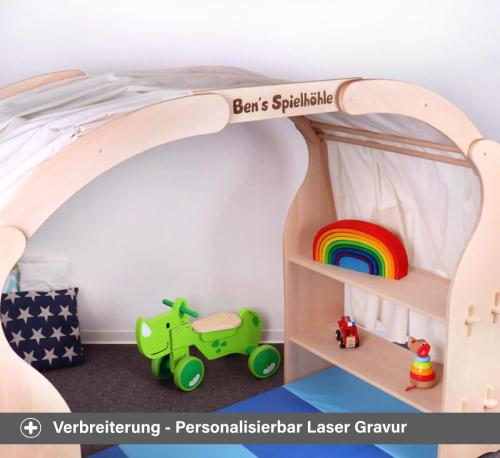 Spielständer Verbreiterung personalisieren per 3D Holz Buchstaben