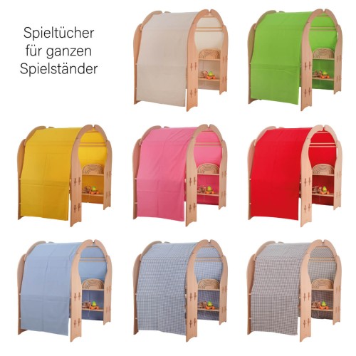 Weißer Spielständer "Juna" | Kinder- Spielhaus | Massivholz | Waldorf-Schatzhöhle 1005