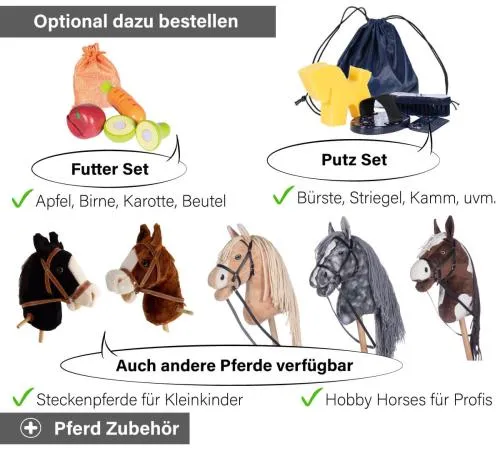 Steckenpferd Zubehör - Futter Set, Putz Set und weitere Pferde verfügbar