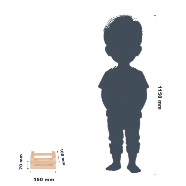 Stabile Stiege | Obstkiste | Gemüsekiste | Kinder-Spielzeug-Kiste für Kaufmannsladen 3000