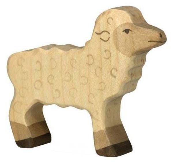 Holztiger Lamm Krippenfigur Weihnachtsgeschenk Holz öko Naturspielzeug  pädagogisch wertvolles Spielzeug Montessori Waldorf Holztiger Ostheimer Spielbauernhof