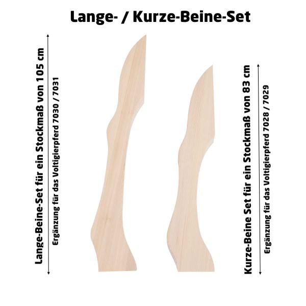 Kurze-lange-Beine-Set-Gartenpferd