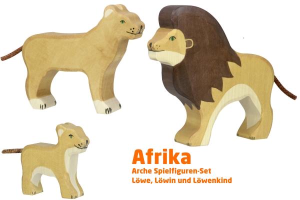 Löwe | Afrika 5 Tier-Paket | Arche Spielfiguren |  Holztiger