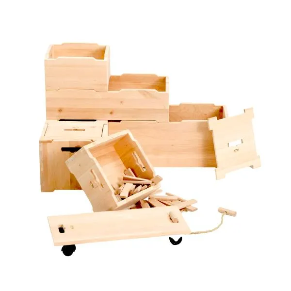 Stapelbox Set aus Erlenholz Natur