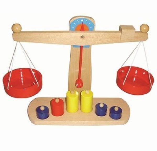 Kinder-Natur-Spielzeug! Spiel-Waage für Kaufladen aus Holz Balkenwaage Spielzeug-Lebensmittel! Kaufladen-Zubehör! Kleinkind-Spielzeug! Kaufladen-Waage!