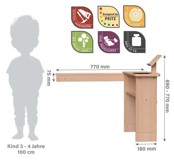 Abmessungen Kinder Spieltheke Buche