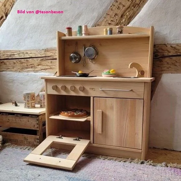 Kita Kinderküche Rapunzel mit Backofen, Herd, Spüle & Kommode (Altes Modell)