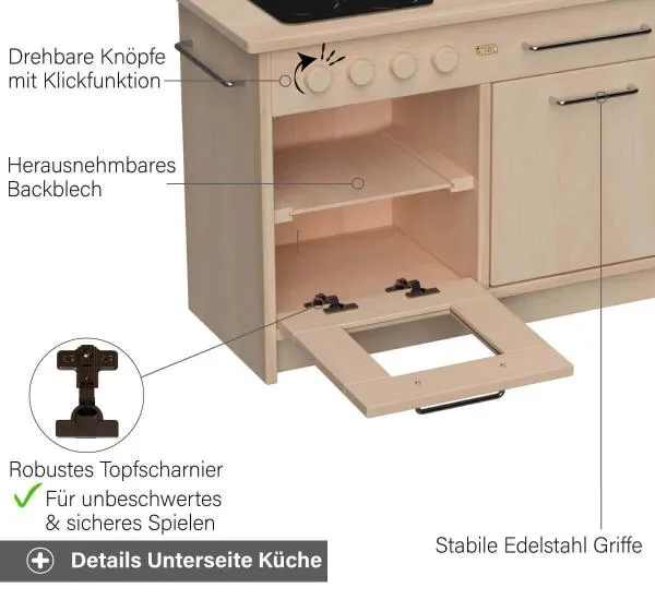 Kinderküche Rotkäppchen - Unterseite