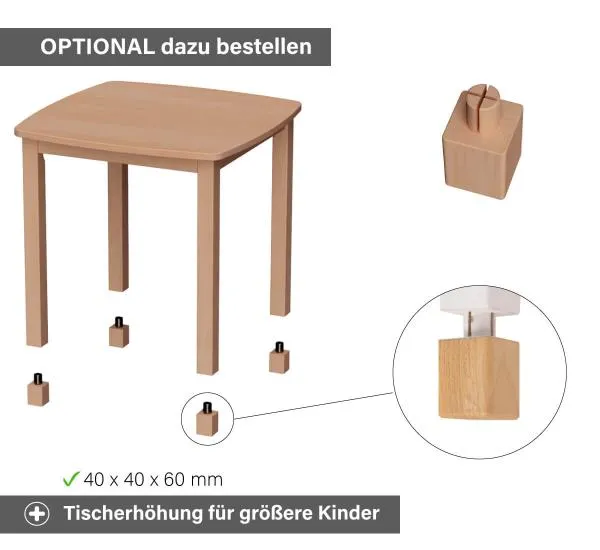 Kinder Sitzgruppe - Kindertischerhöhung dazu bestellbar