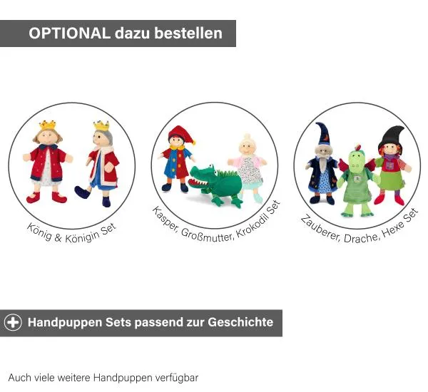 Marionettentheater für Kinder - optional mit Handpuppen Set