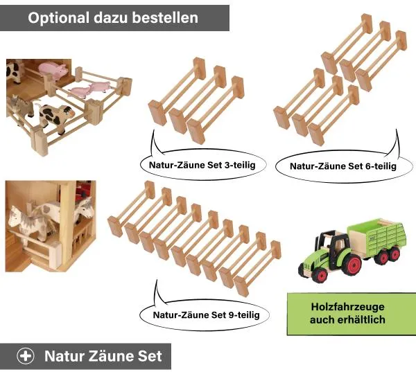 Optionales Natur Zaun Set zum Mitbestellen