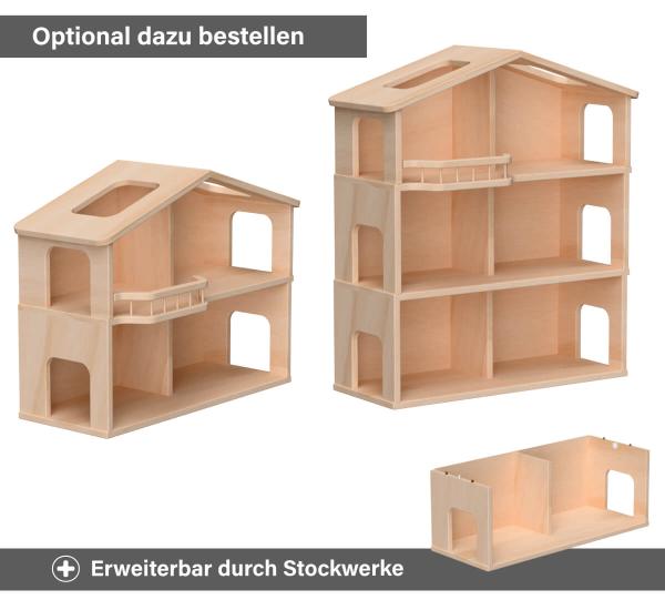 Puppenhaus erweiterbar durch Stockwerke