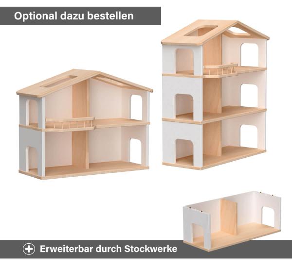 Puppenhaus erweiterbar durch Stockwerke