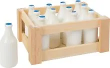 Milchflasche aus Holz | Kaufladen-Zubehör | Kinderküchen-Lebensmittel | LE 7062